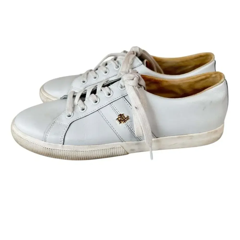 Lauren Ralph Lauren Janson II Sneakers Size 9.5 White Casualcore Streetwear